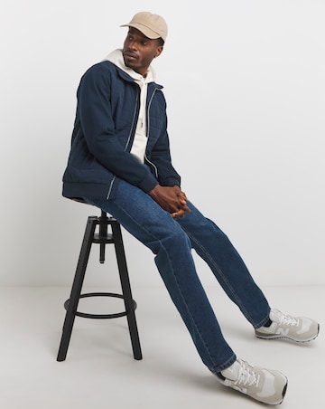 Navy Padded Hybrid Jacket