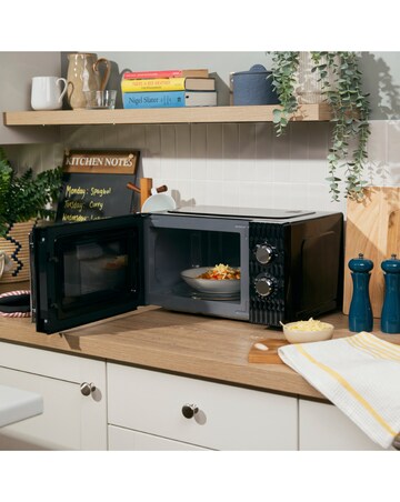 Russell Hobbs Black Honeycomb Bundle - Kettle, 4 Slice Toaster & Microwave