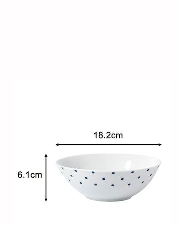 Waterside Blue Spot 24 Piece Dinner Set