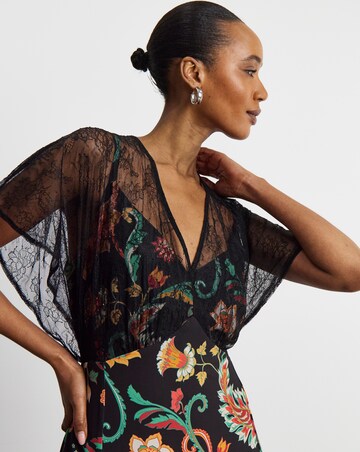 Joanna Hope Lace Sleeve Tea Dress