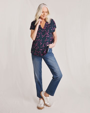 Julipa Notch Neck Pure Cotton T-Shirt