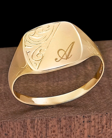 Gents 9ct Gold Personalised Signet Ring Ambrose Wilson