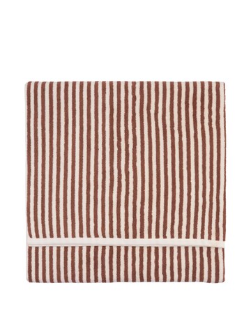 Yard Hebden Stripe Cotton Towel - Pecan