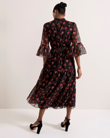 Phase Eight Lela Floral Textured Midi Dress