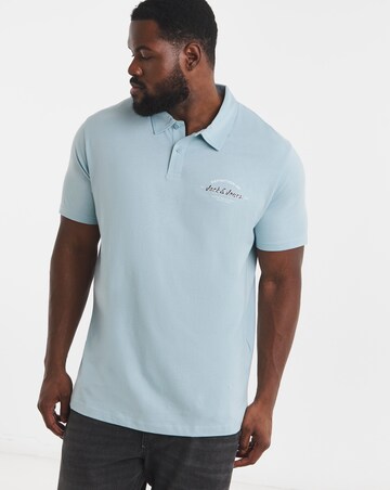 Jack & Jones Brandon Logo Polo 2 Pack - Navy/Blue