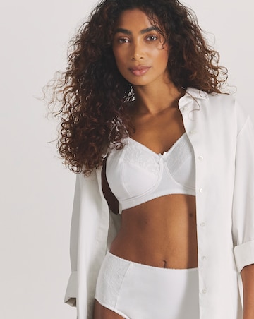 Pretty Secrets (2 Pack) New Sarah Cotton Full Cup Non Wired Bras (B-G) Wht/Wht