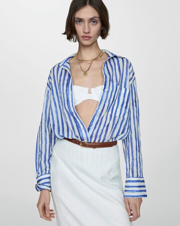 Mango Brenda Striped Cotton Shirt