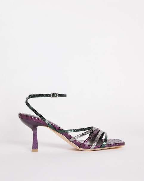 Strappy Crossover Sandal - Wide Fit (E)
