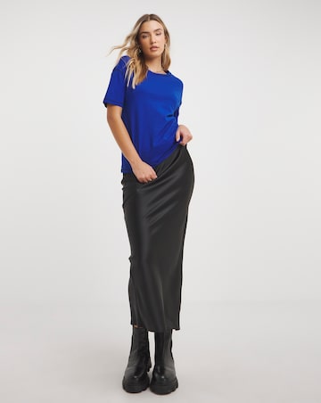 Blue Contrast Flatlock Top