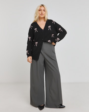 Simply Be Black Bow Boyfriend Cardigan