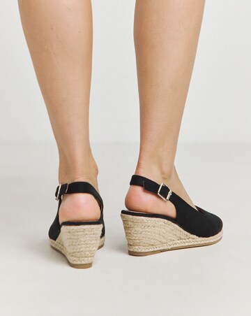 Miami Wedge Espadrille Slingback Sandals - Ultra Wide Fit (EEEEE)
