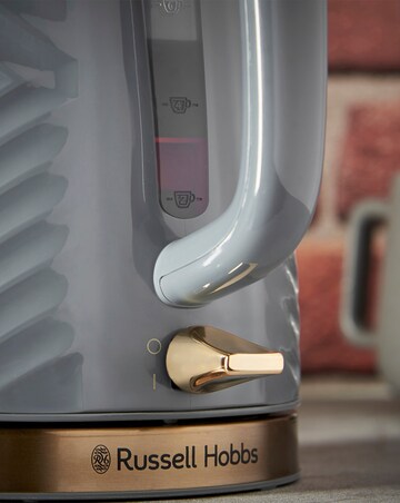 Russell Hobbs Groove Kettle & Toaster Bundle Grey