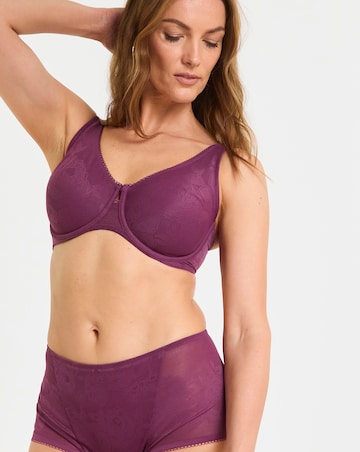 Triumph Wild Rose Sensation Minimiser Wired Bra Plum