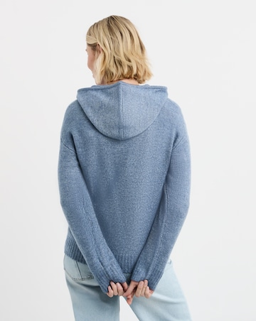 Half Zip Knitted Hoodie