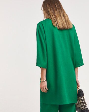 Linen Mix Longline Kimono