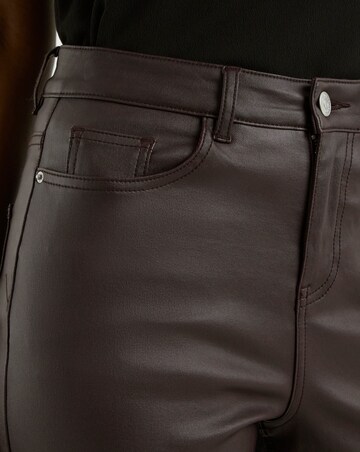 Burgundy Coated Straight Leg Jean