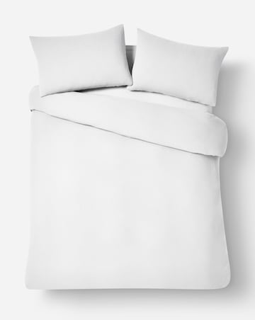 Cotton Crinkle Muslin Duvet Set - White