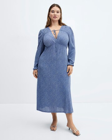 Mango Printed Bow Tie Dress