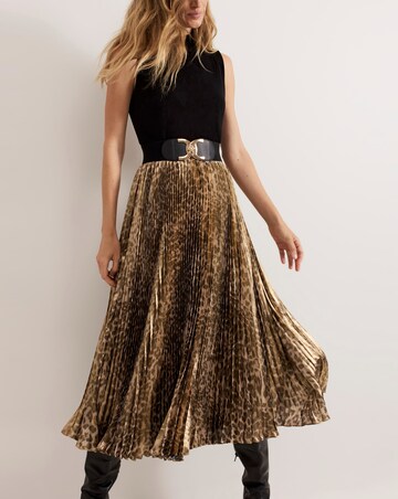Phase Eight Meloni Jersey Leopard Pleat Midi Dress