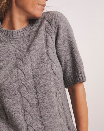 Anthology Cable Knit Short Sleeve Jumper