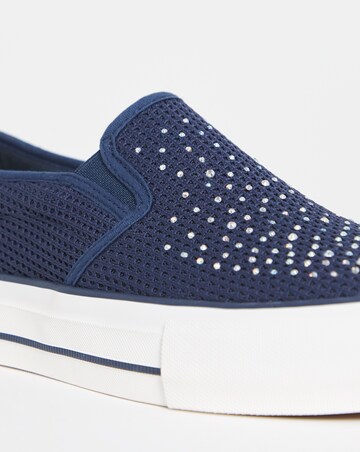 Cali Slip On Canvas Trainer - Wide Fit (E)