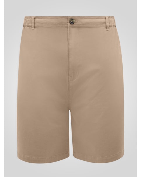 D555 Spencer Sand Full Elastic Waist Stretch Shorts With Drawcord