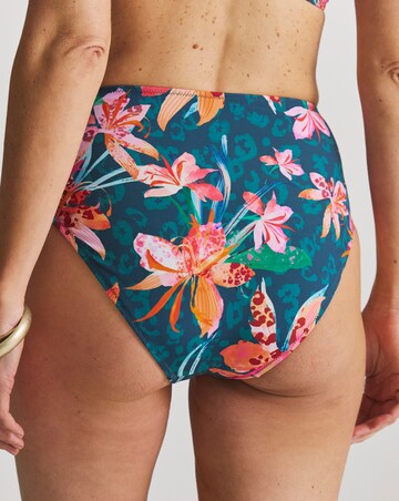 Magisculpt Floral Print Cross Front Firm Control Bikini Bottoms
