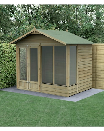 4LIFE Apex Summerhouse 8x6 - Double Door - 4 Window (Home Delivery)