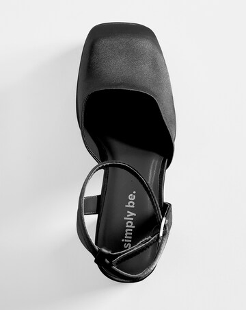 Athene Square Toe Platform Heeled Court Shoes - Extra Wide Fit (EEE)