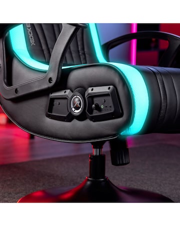 X Rocker Fury 2.1 Audio LED Console Gaming Chair for Juniors - Black