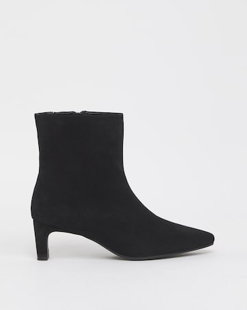Anthology Mika Suede Kitten Heel Pointed Ankle Boots - Extra Wide Fit (EEE)