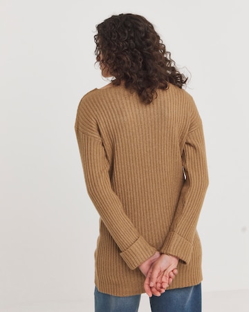 V Neck Ribbed Tunic
