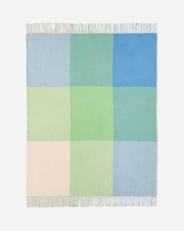 Hyacinth Bright Checked Throw