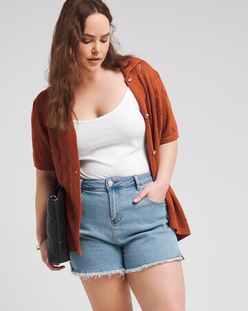 Rust Crochet Shirt Co Ord