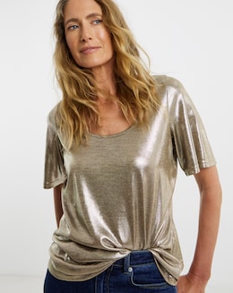 Foiled Angel Sleeve T-Shirt