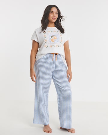 Gingham Print Cotton Pyjama Set