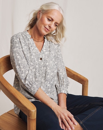 Julipa Printed Button Blouse