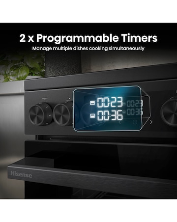Hisense HDCEC5C10B 50cm Electric Double Cooker - Black