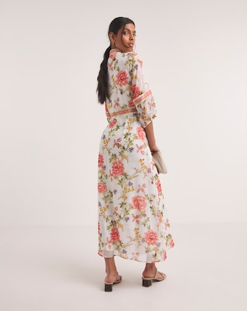 Raishma Studio Floral Print High-Neck Midi Dress