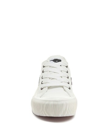 Rocket Dog White Jazzin Plus Lace Up Canvas Trainers -Standard Fit (D)