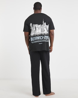 Jack &amp; Jones Bushwich Back Graphic T-Shirt - Black