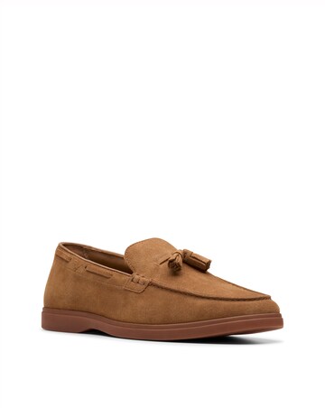 Clarks Torford Tassel Shoe - Cola Suede