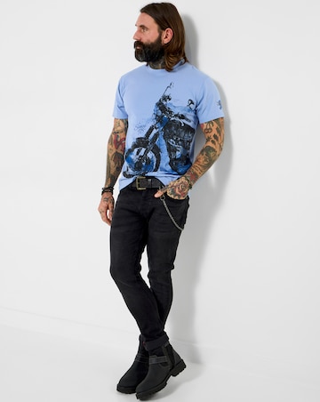 Joe Browns Side Sketch Bike Tee - Blue