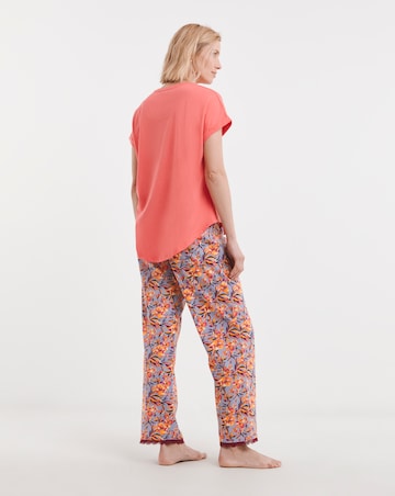 Joe Browns Jersey Pyjama Set Tropical Print