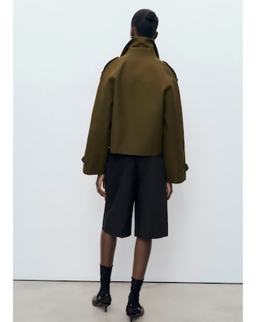 Mango Cropped Trenchcoat