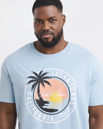 Jack & Jones Palm Graphic T-Shirt - Blue