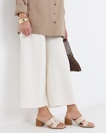 Raye Low Block Heel Woven Mules - Wide Fit (E)