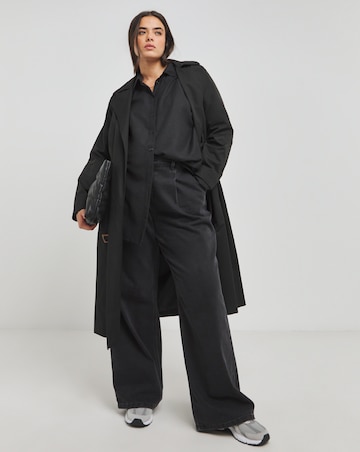 Simply Be Black Oversized Linen Shirt