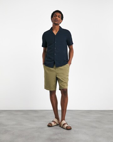 Cuban Collar Seersucker Collar Shirt