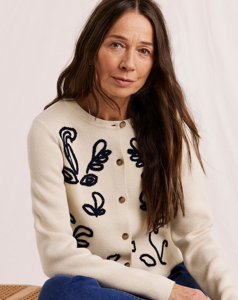 Julipa Embroidered Knit Cardigan